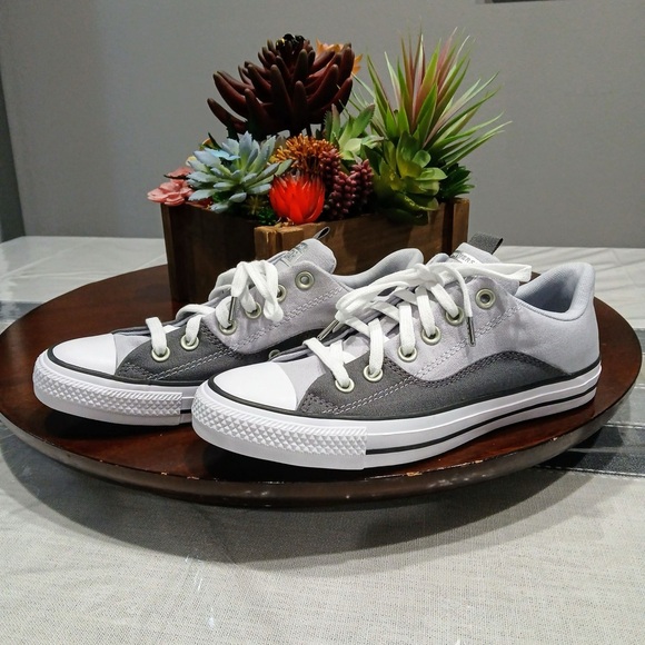 Converse Gray and White Women's Sneakers - Picture 2 of 7